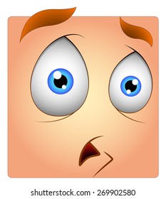 Afraid Cartoon Box Smiley