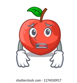 Afraid cartoon fresh sweet nectarines in the garden
