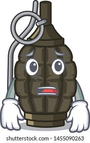 Afraid cartoon grenade a in the bag