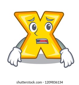 Afraid cartoon multiply sign for calculate math