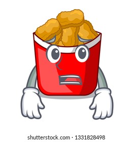 Afraid chicken nuggets in the cartoon shape