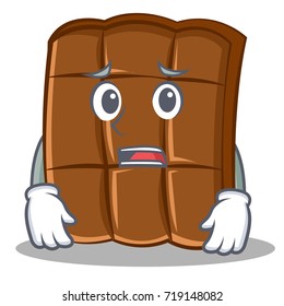 Afraid chocolate character cartoon style