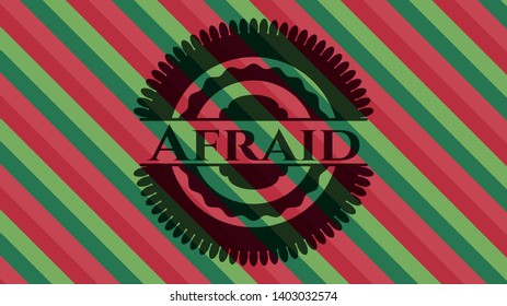 Afraid christmas emblem. Vector Illustration. Detailed.