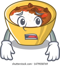 Afraid Curry rice in a cartoon lunchbox