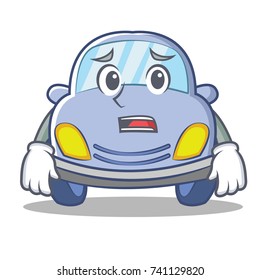 Afraid cute car character cartoon