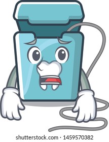 Afraid dental floss in a mascot box