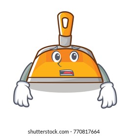 Afraid dustpan character cartoon style