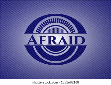 Afraid emblem with jean texture