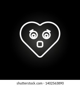 afraid emoji neon icon. Elements of electricity set. Simple icon for websites, web design, mobile app, info graphics