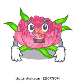 Afraid flower tree poeny in character form