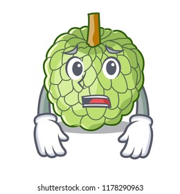 Afraid fresh custard apple sweet fruit cartoon