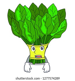 Afraid fresh spinach vegetables in character fridge