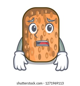 Afraid fried tempeh snack above cartoon leaf