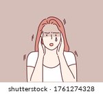 I'm afraid. Fright. Hand drawn style vector design illustrations.