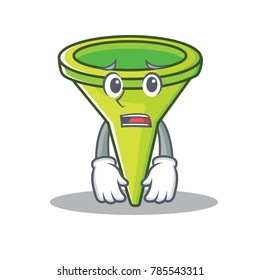 Afraid funnel character cartoon style