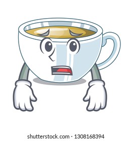 Afraid ginger tea in the cartoon shape