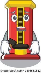 Afraid hammer game machine isolated in character