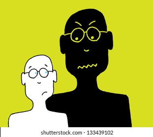 Afraid of his shadow / Fear