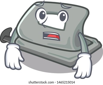 Afraid hole puncher placed in cartoon drawer