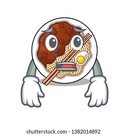 Afraid jajangmyeon is placed in mascot bowl