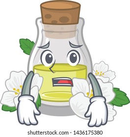 Afraid jasmine oil in the cartoon shape