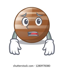 Afraid jupiter planet the isolated with mascot