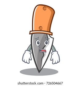Afraid knife character cartoon style