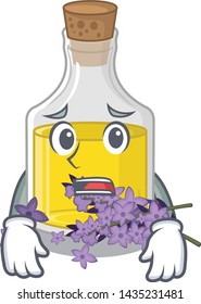 Afraid lavender oil in the character shape