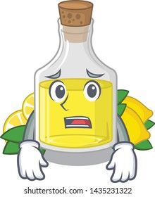 Afraid lemon oil isolated in the character