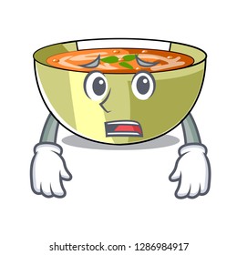 Afraid lentil soup on character wooden table