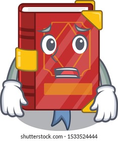 Afraid magic spell book isolated in character