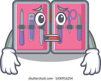 Afraid manicure kit in the mascot shape