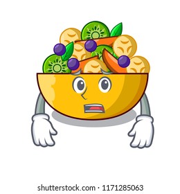 Afraid mascot diet fresh tasty fruit salad