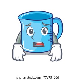 Afraid measuring cup character cartoon