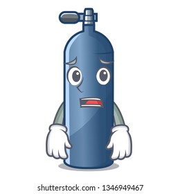 Afraid miniature air tank diving character shape