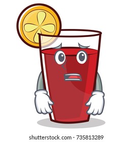 Afraid mulled wine character cartoon