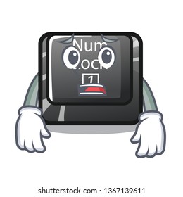 Afraid num lock installed on cartoon computer