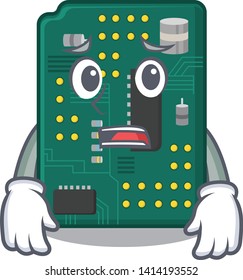 Afraid PCB circuit board in PC characters