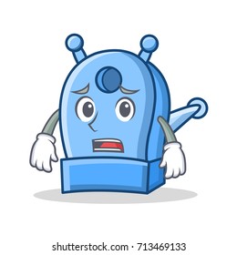 Afraid pencil sharpener character cartoon