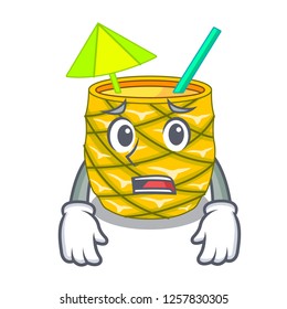 Afraid Pineapple fruit juice on character drink