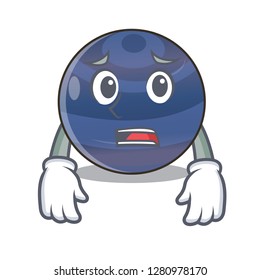Afraid planet neptune above the sky cartoon