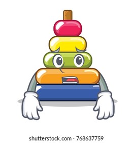 Afraid pyramid ring character cartoon