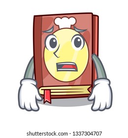 Afraid recipe book in the cartoon shape