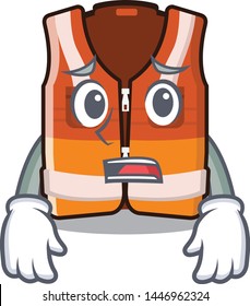 Afraid safety vest in the cartoon shape