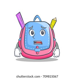 Afraid school bag character cartoon