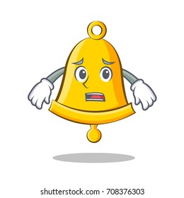 Afraid school bell character cartoon