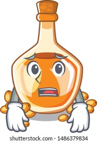 Afraid sea buckthorn oil in cartoon bowl