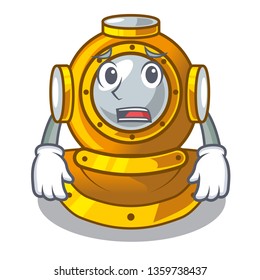Afraid shape diving helmet character in closet