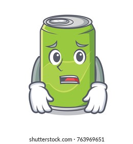 Afraid soft drink character cartoon
