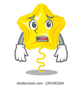 Afraid star balloon in the cartoon shape